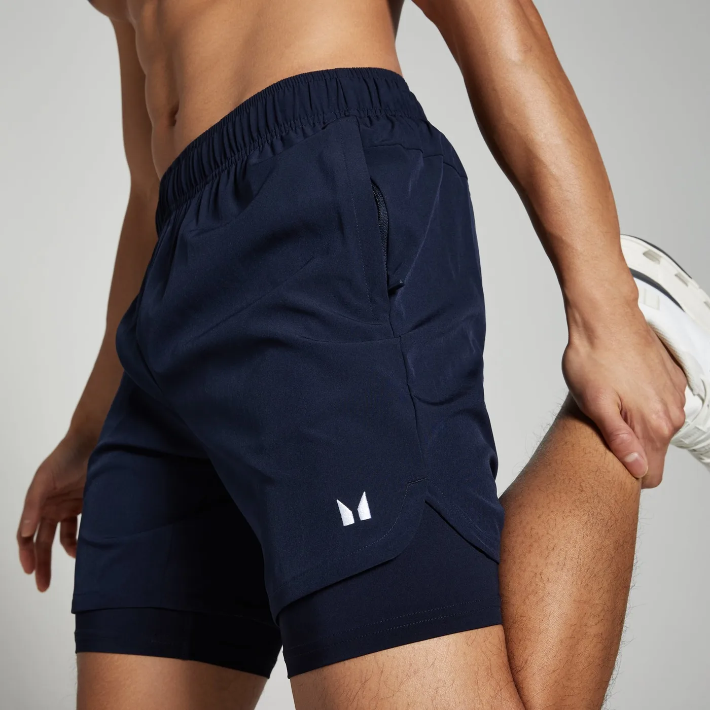 MP Herren 2-in-1-Trainingsshorts Navy S