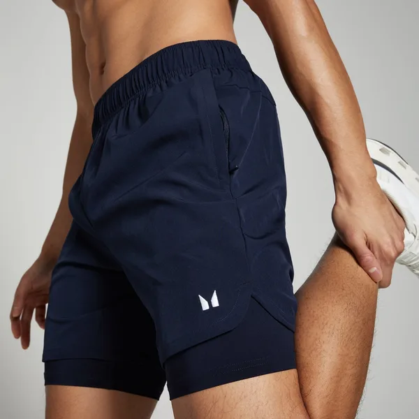 MP 2-in-1 trainingsshort voor heren Marineblauw L