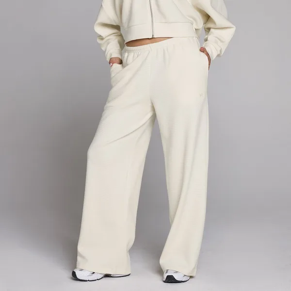 MP Dames Waffle Mid Rise Rechte Joggingbroek Ivoor L