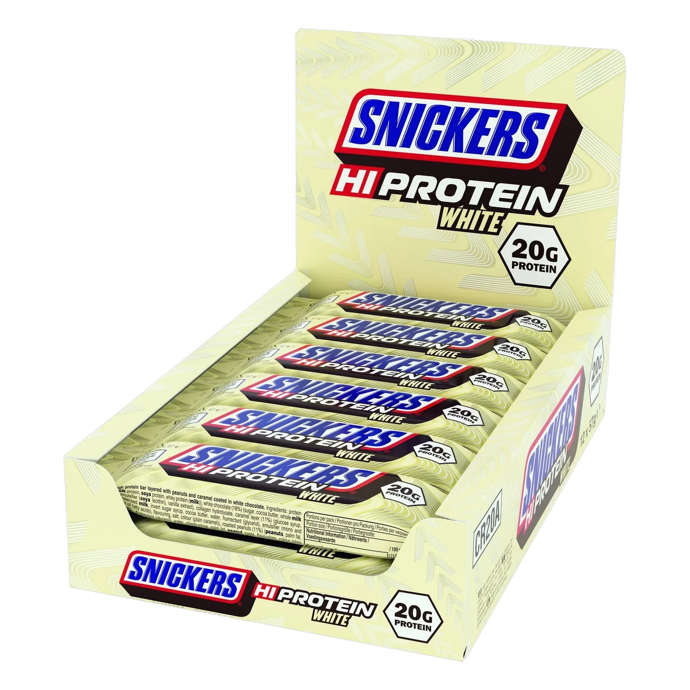 Snickers White Choc HiProtein Low Sugar Bars 12 x