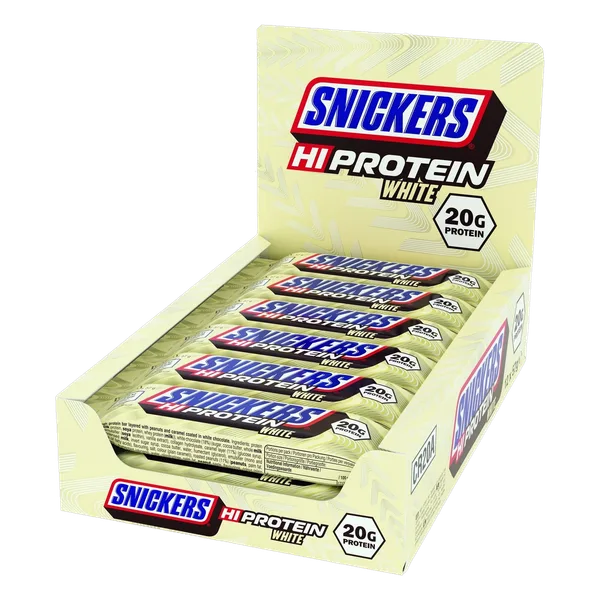 Snickers White Choc HiProtein Low Sugar Bars 12 x