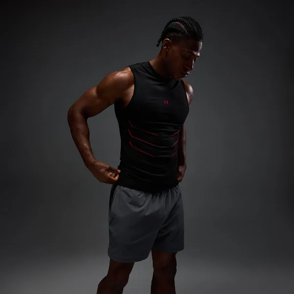 MP Heren Hero Muscle Fit Naadloze Tanktop Gewassen Zwart/Hero L