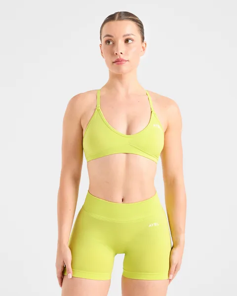 Adapt Seamless Strappy Sports Bra – Lime