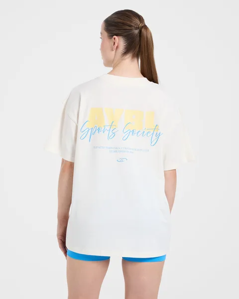 AYBL Sports Society Oversized T Shirt – Off