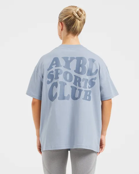 Sports Club Wavy Oversized T Shirt – Dusty