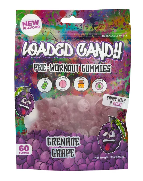 Pre Workout Gummies Grenade Grapes 30 Serves