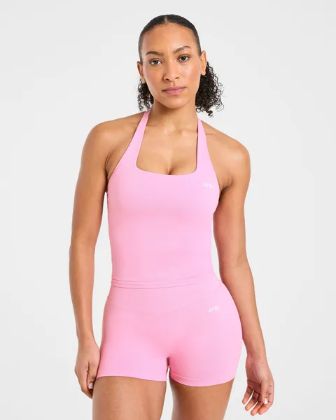 Enhance Seamless Halterneck Top Sugar