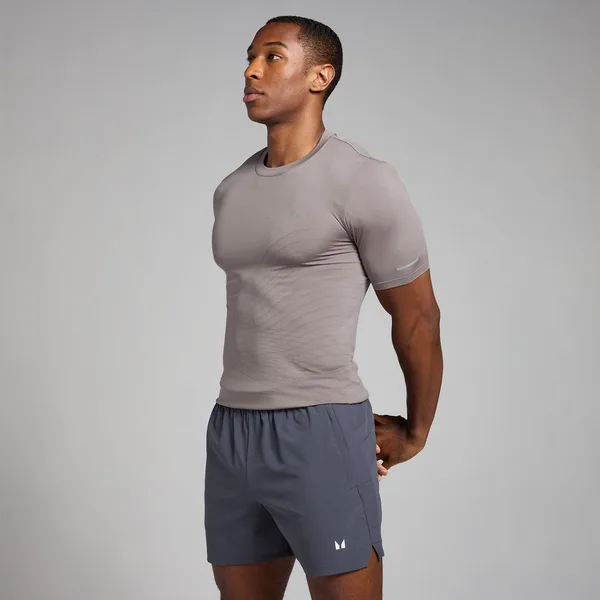 MP Active naadloos T-shirt met opdruk voor heren Lichtgrijs XXL