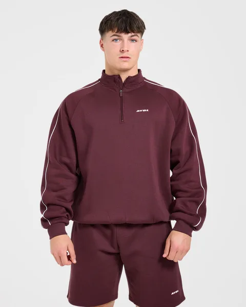 Restore Oversized 1/4 Zip Pullover – Dusty Plum