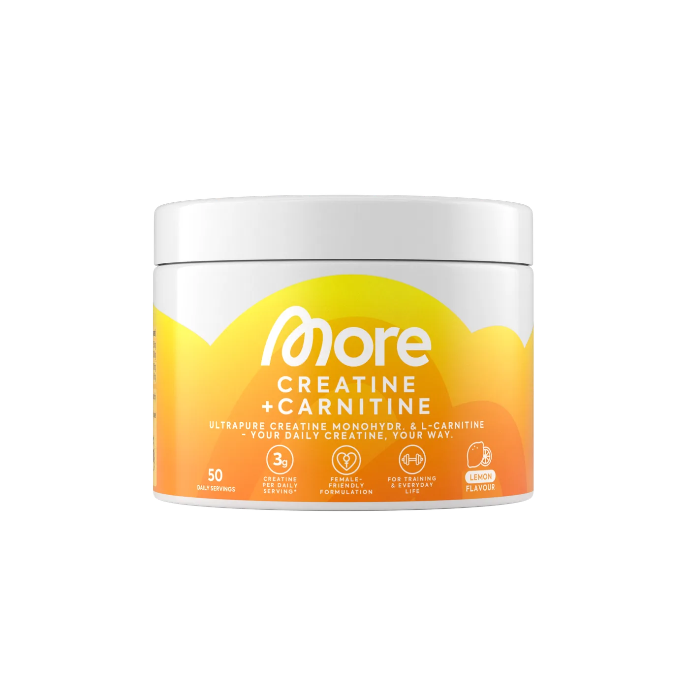 more Kreatin + Carnitine Lemon 250g