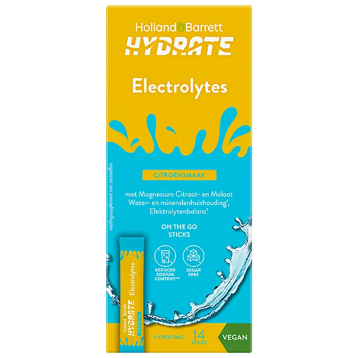 Hydrate Elektrolytenpoeder Citroensmaak – 14 sticks