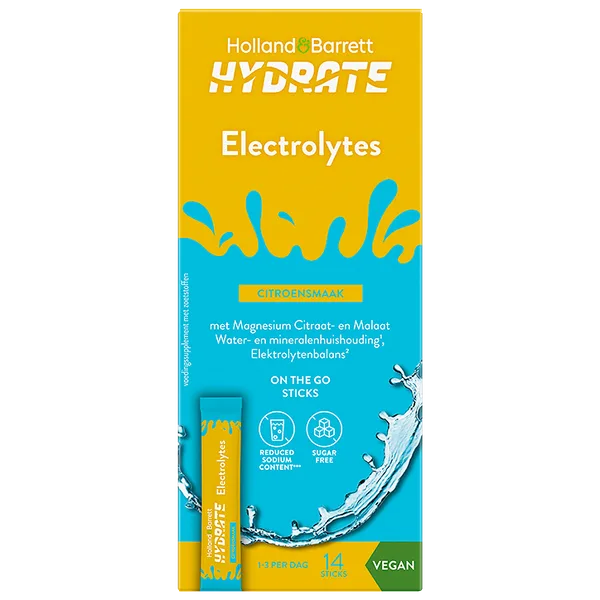 Hydrate Elektrolytenpoeder Citroensmaak – 14 sticks