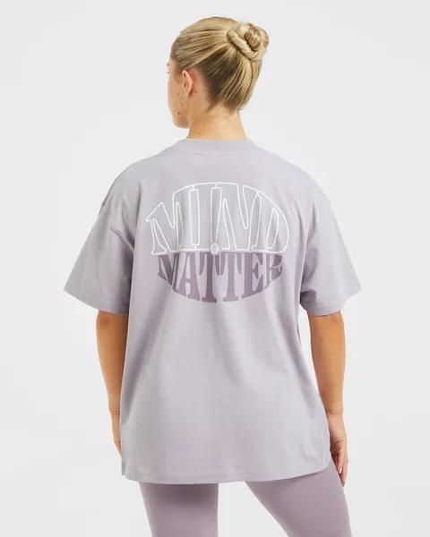 Mind Over Matter Oversized T Shirt – Purple