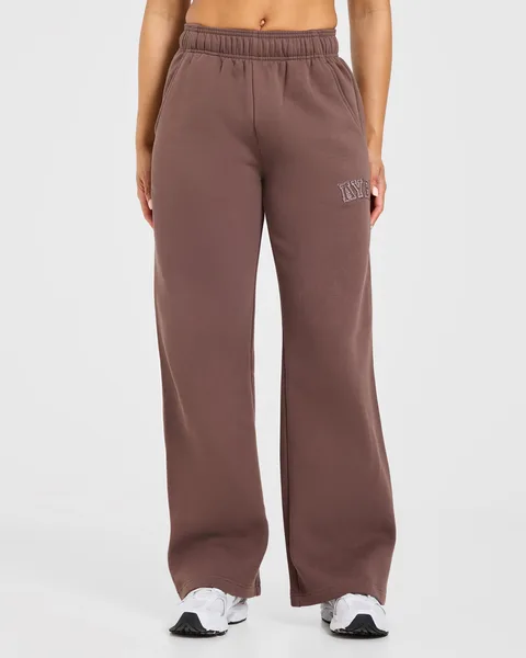 Varsity Applique Oversized Straight Leg Joggers –