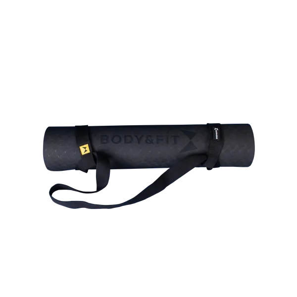 zwarte antislip yogamat