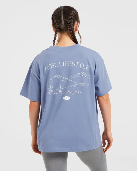 AYBL Lifestyle Oversized T Shirt – Cornflower