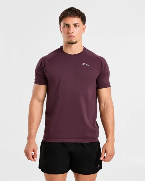 Ascend Seamless T Shirt – Deep Plum