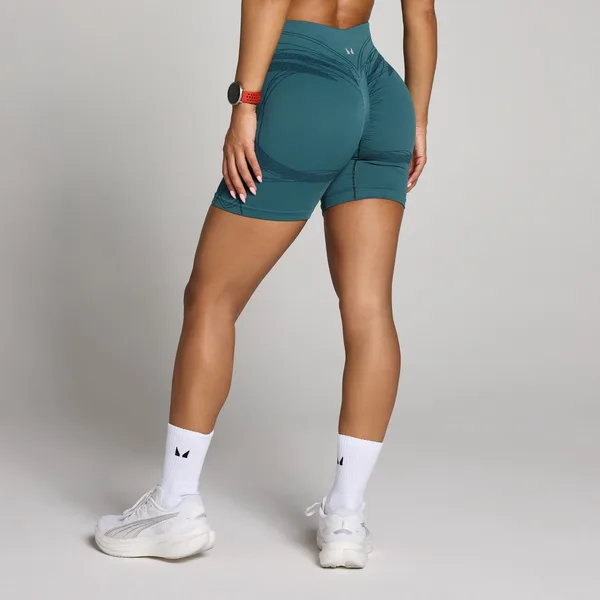 MP Dames Hybrid Naadloze Short Rijk Groenblauw XXL