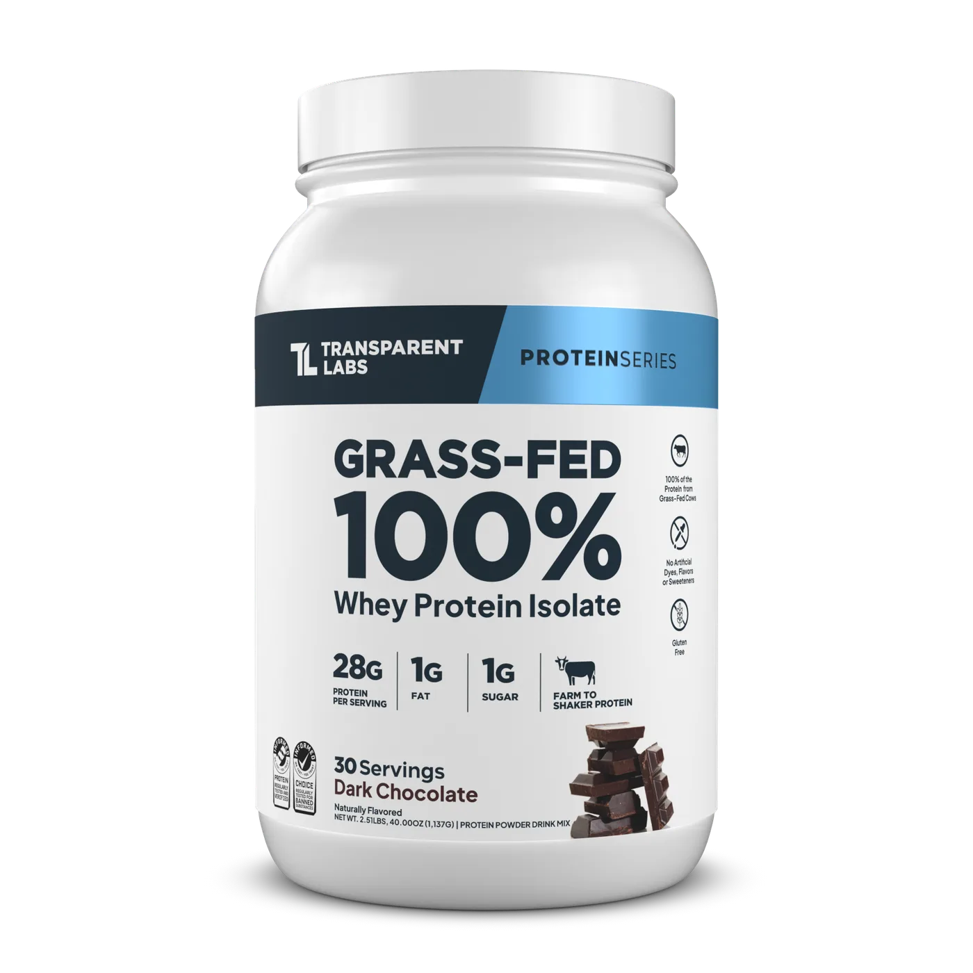 Grass-Fed Whey Protein Isolate Dark