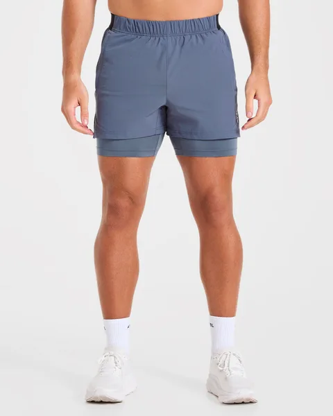 Signature 2 in 1 Shorts Steel