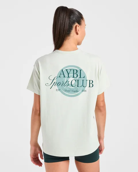 AYBL Sports Club Script Oversized T Shirt –