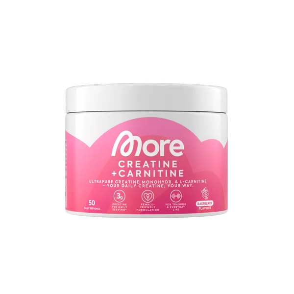 more Kreatin + Carnitine Raspberry 250g