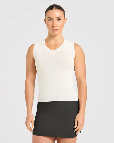 Classic Knitted V Neck Vest –