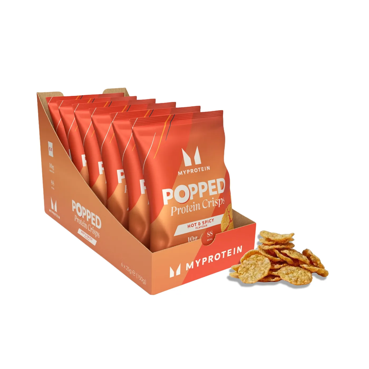 Gepofte Eiwitchips Hot & Spicy