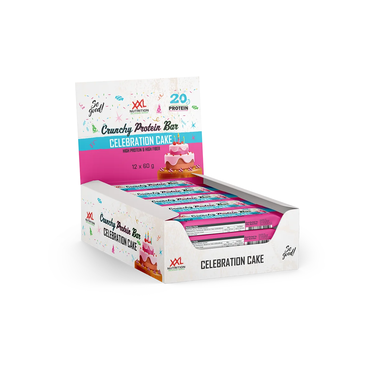 Crunchy Protein Bar Celebration Cake 12 Pack