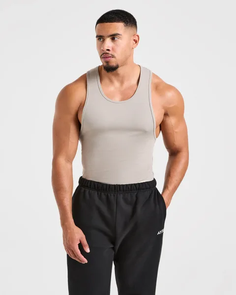 Muscle Ribbed Tank – Cloud