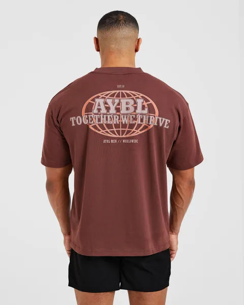 Global Oversized T Shirt Burnt