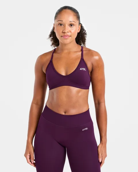 Adapt Seamless Strappy Sports Bra – Midnight Plum
