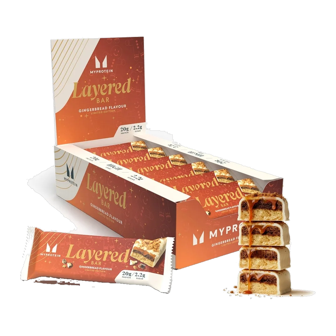 Layered Protein Bar Gingerbread 12 x