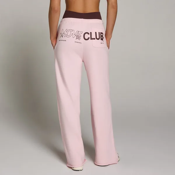 MP Dames Move Club Grafische Lichtgewicht Loopback Rechte Pijp Joggingbroek Blush L