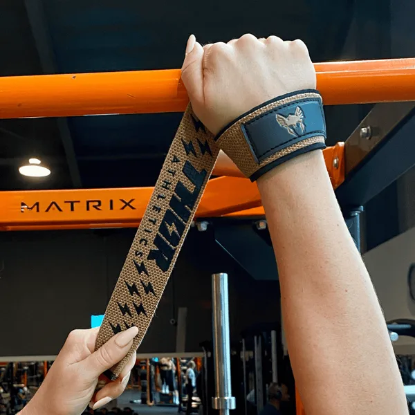 Lifting Straps Extra Grip Camel