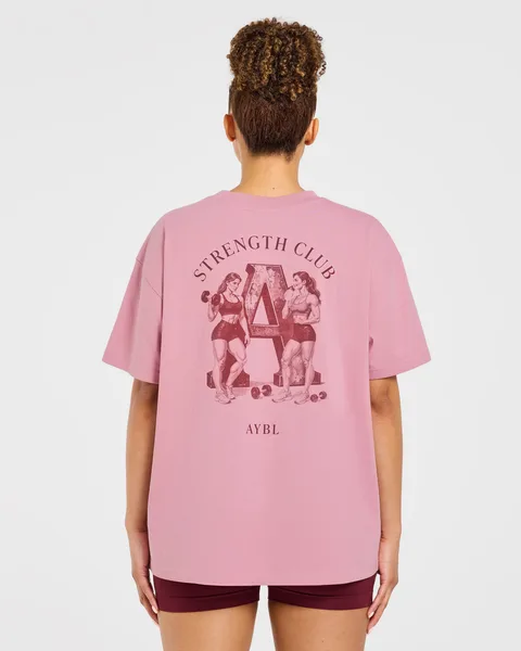 AYBL Strength Club Oversized T Shirt Dusty