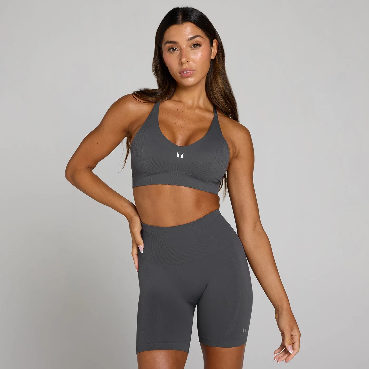 Damen Tempo Ultra Seamless Sport-BH Robust Grey L