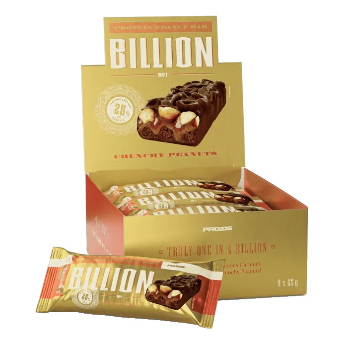 Billion Eiwitreep Pinda Gold Chocolate x 9
