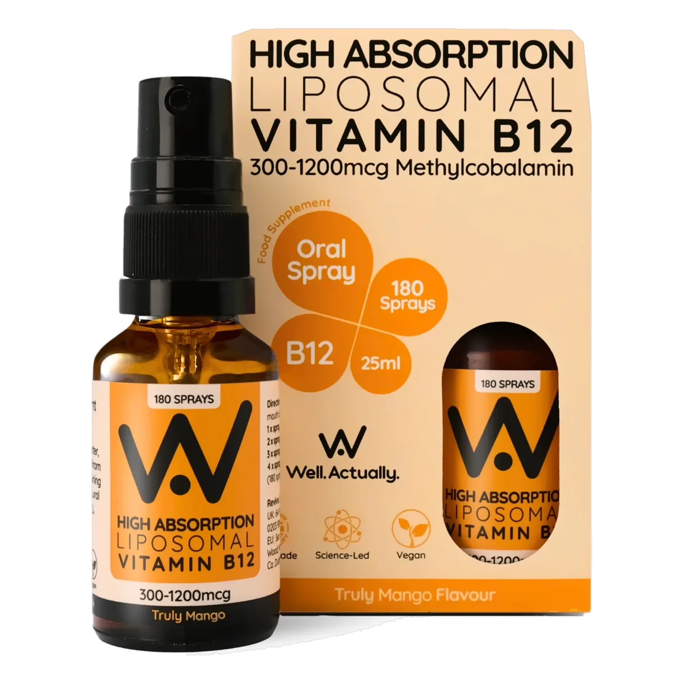 Liposomal Vitamin B12 – 200 Sprays – Truly Fruity