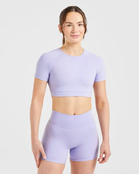 Staple Crop Top – Pastel Lavender