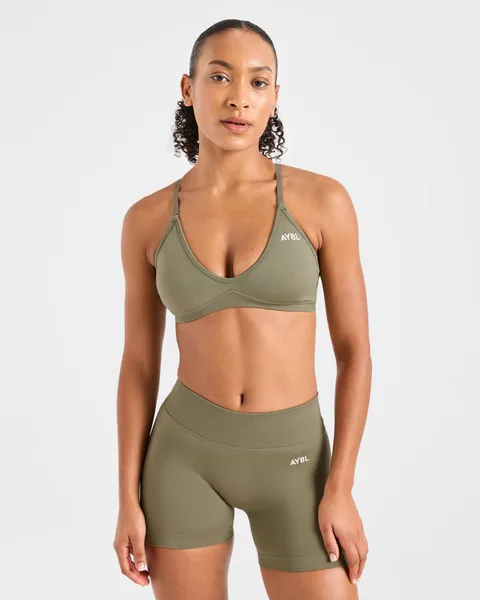 Adapt Seamless Strappy Sports Bra – Muted
