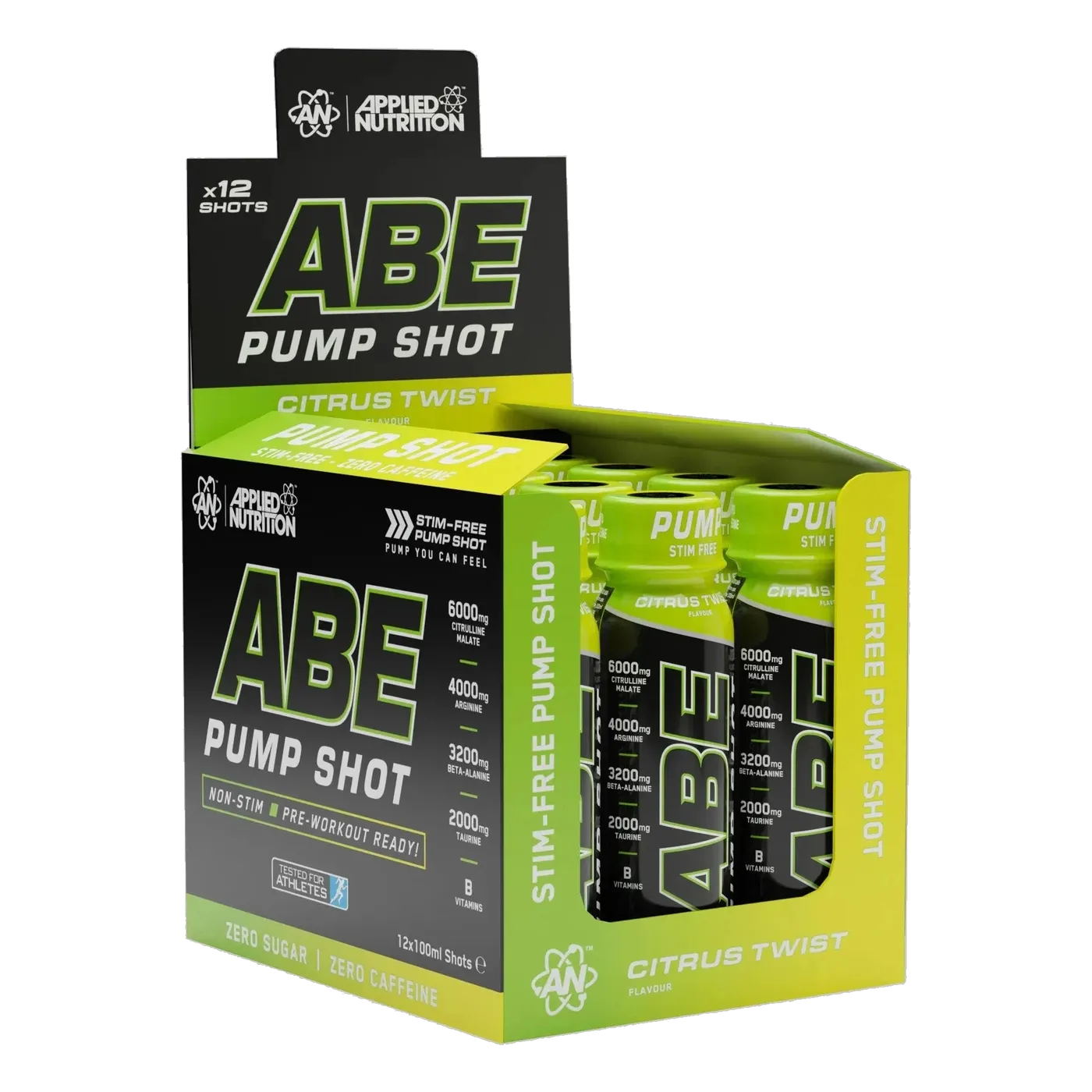 ABE Pump Pre-Workout Shots – Stim Free Citrus Twist