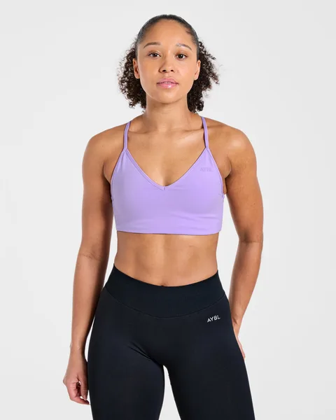Essential Crossback Sports Bra Lavender