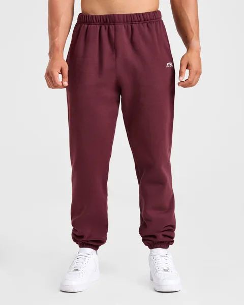 Essential Oversized Joggers Burgundy