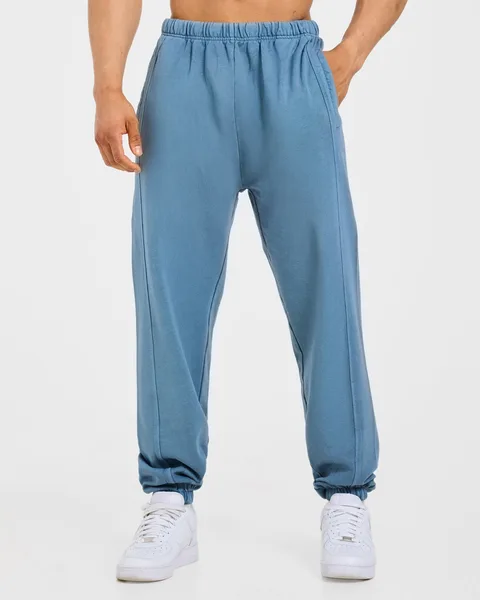 Lift Club Distressed Joggers Washed Indigo