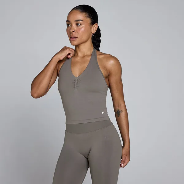 MP Dames Tempo Naadloze Halternek Top Dark Truffle L