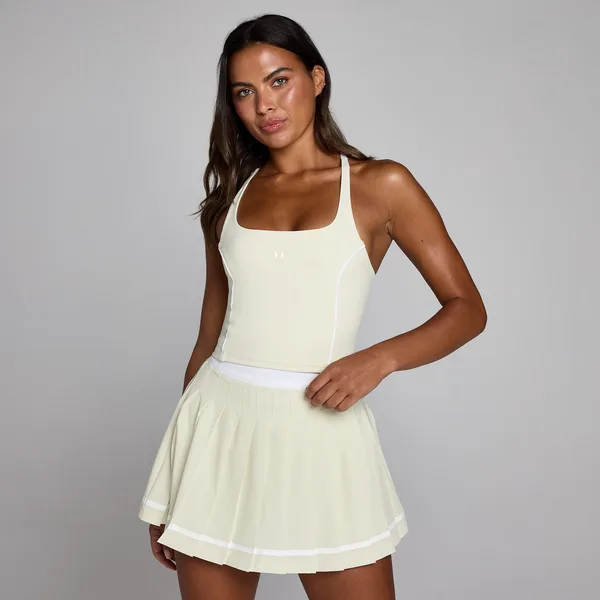 MP Dames Tempo Contrast Strappy Racerback Vest Woestijnstof L