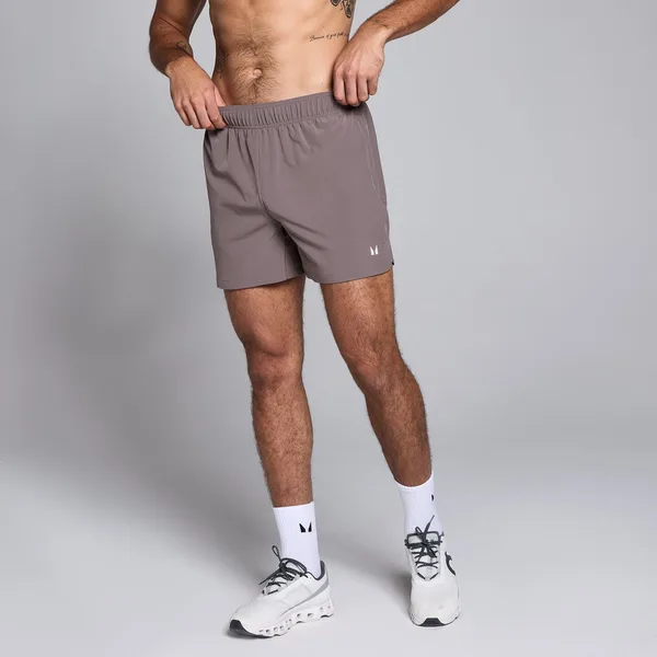 MP geweven trainingsshort met binnenbeenlengte van 13 cm voor heren Mokka L