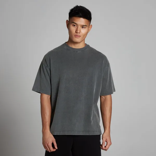 MP Heren Washed Oversized Katoenen T-Shirt Donkergrijs L