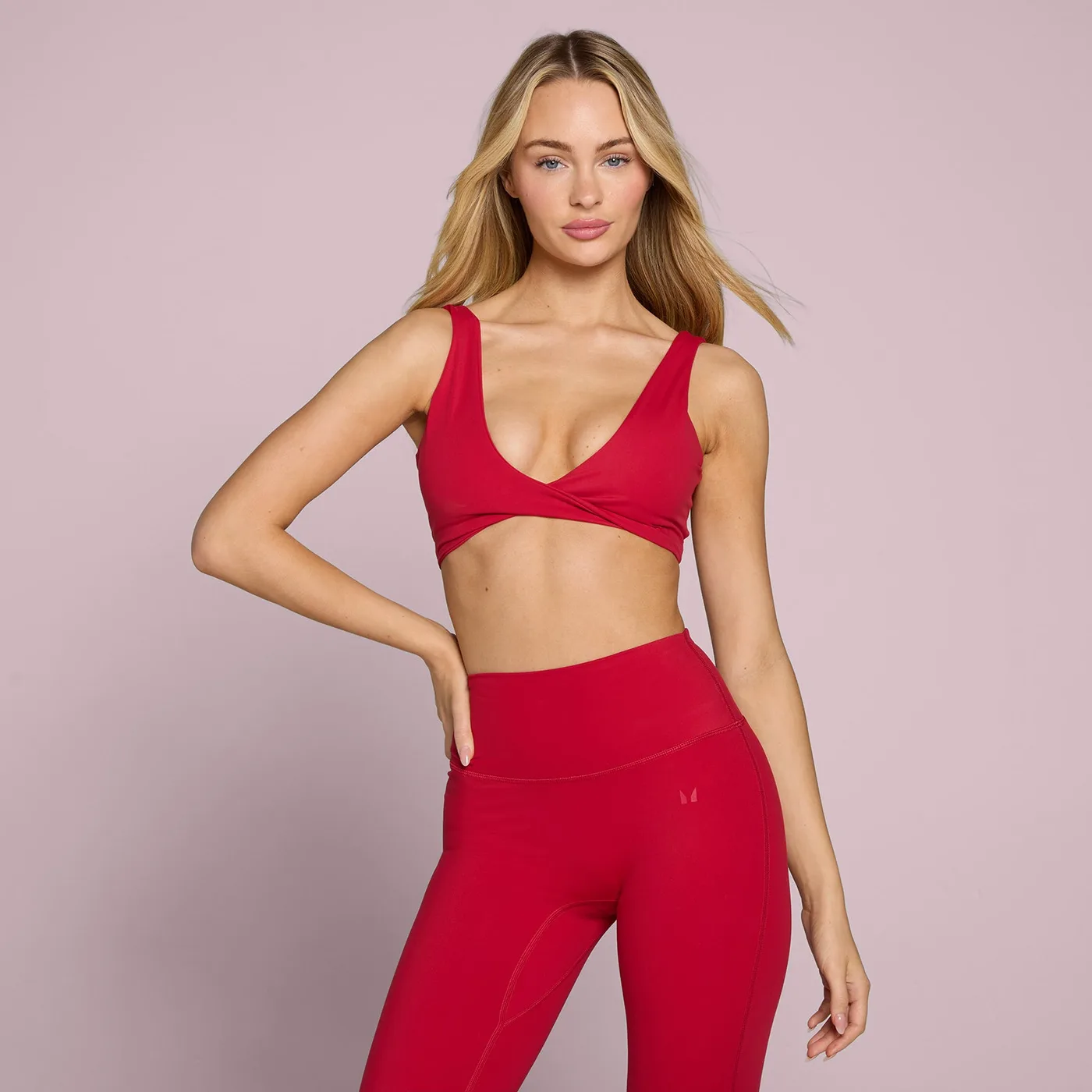 MP Damen Tempo Twist-Front Sport-BH Rosenrot XXL